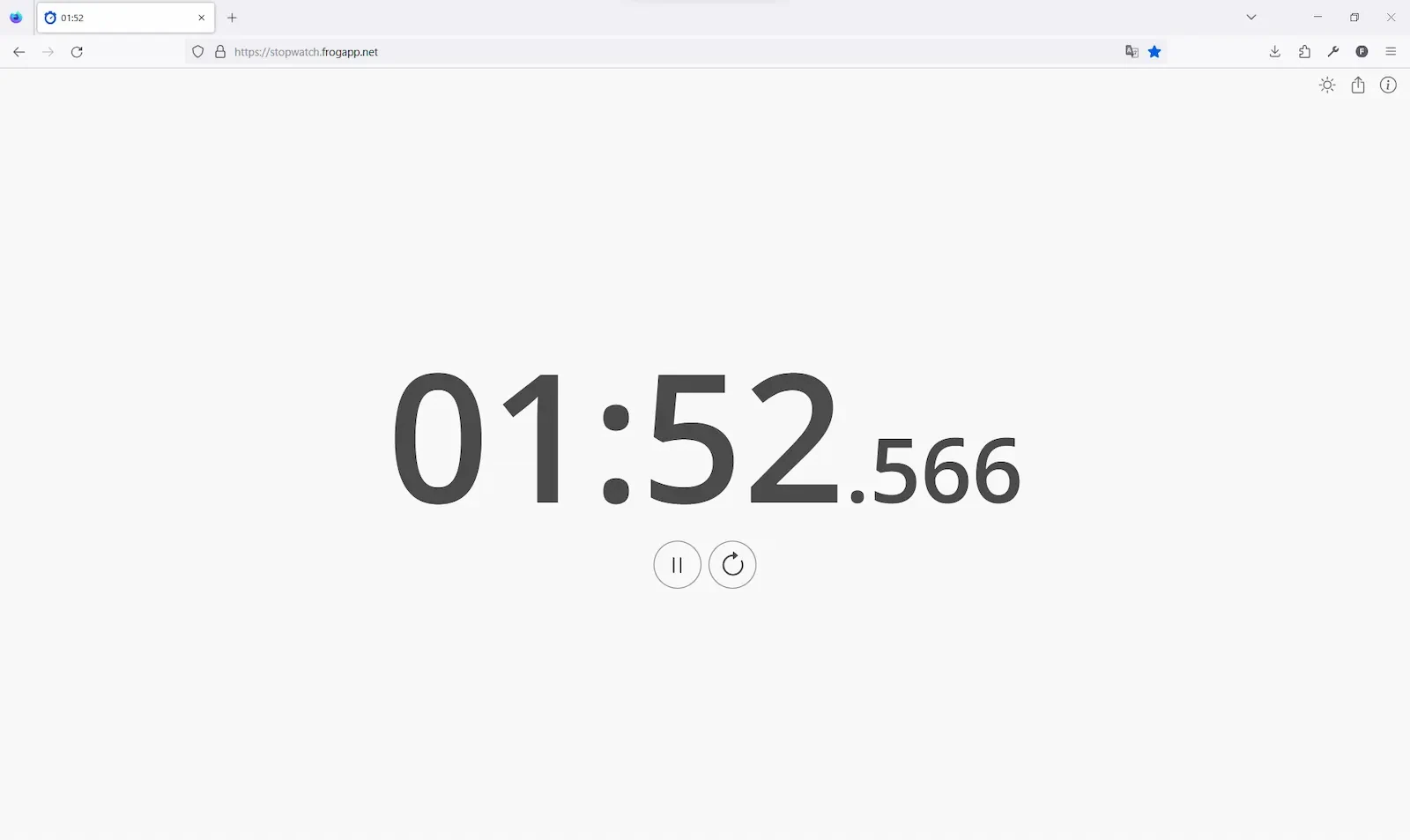 ストップウォッチのスクリーンショット