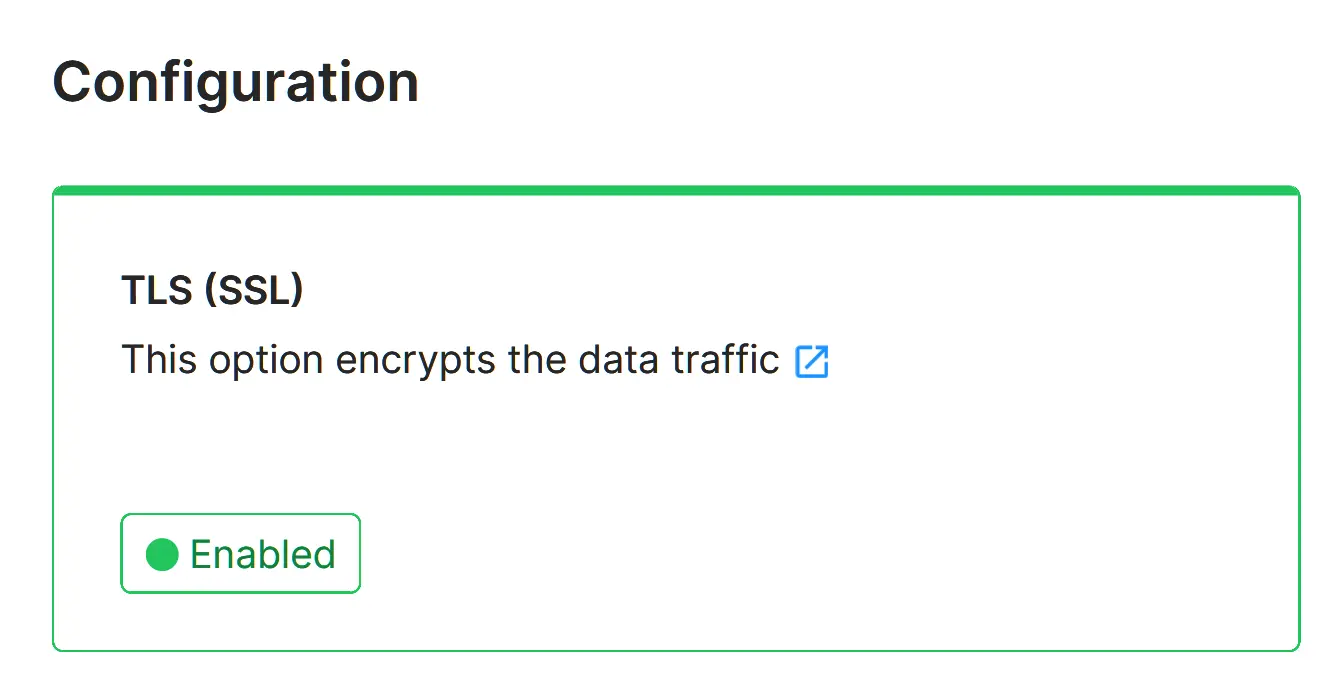 TLS (SSL) が有効になっている