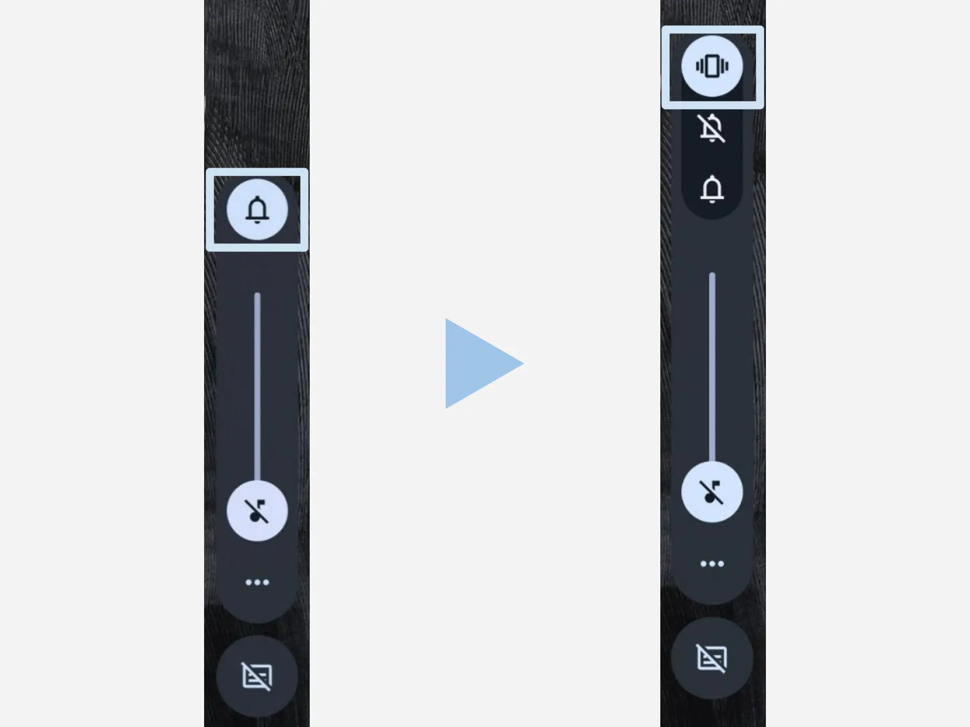 マナーモードに設定する。