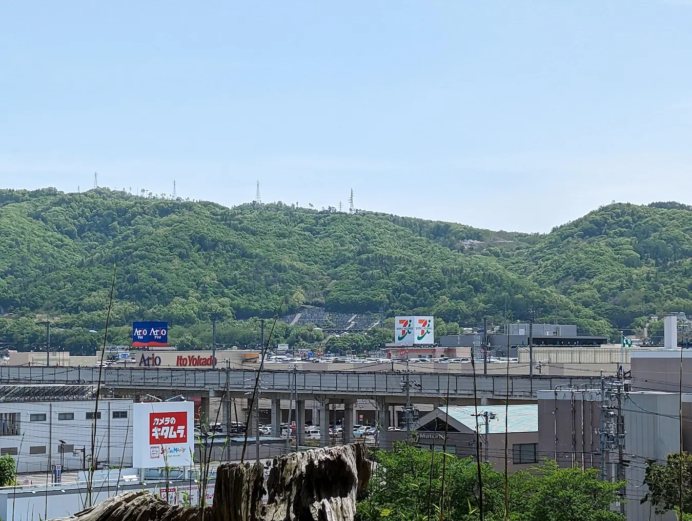 高台からの写真 (4倍、Pixel の超解像ズームで撮影)