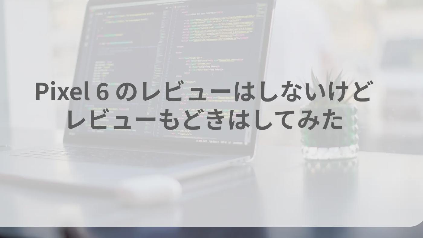 Pixel 6 のレビューはしないけどレビューもどきはしてみた